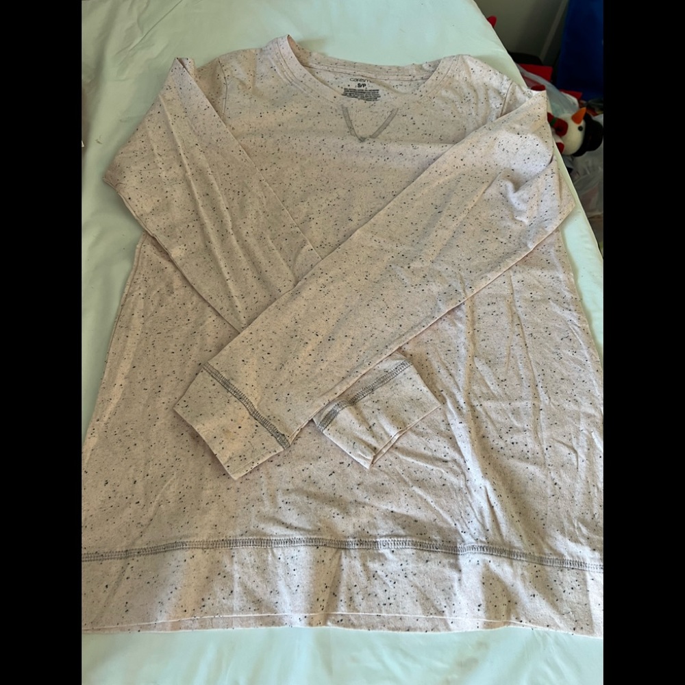 New Charisma peach long sleeve top sz S